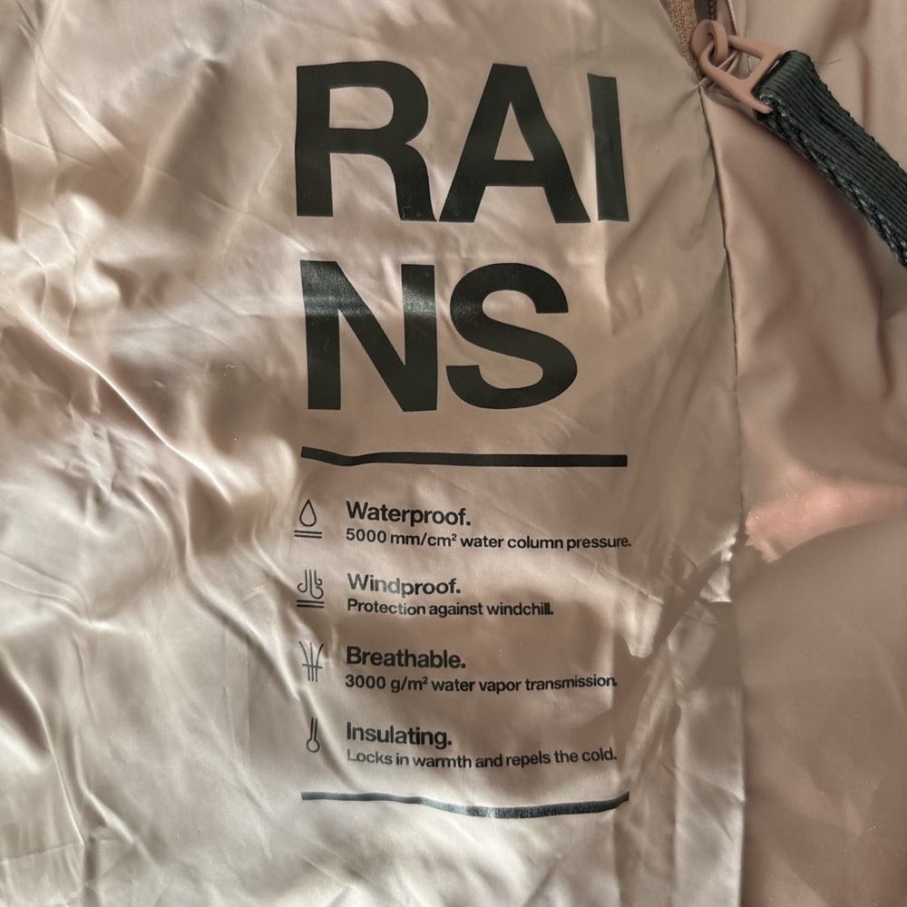 Rains Light Pink Waterproof Jacket
